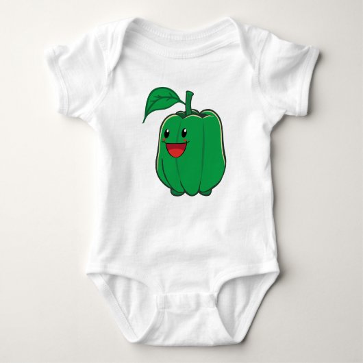 Glimlach Green Bell Pepper Romper (Voorkant)