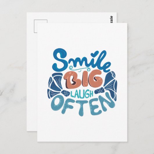 Glimlach Groot Lachen Vaak Briefkaart (Voorkant / Achterkant)