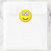 Glimlach! grote gele emoticon ronde sticker (Tas)