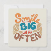 Glimlach Grote Lach Vaak: Vrolijk Feestdagenkaart (Voorkant)