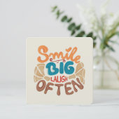 Glimlach Grote Lach Vaak: Vrolijk Feestdagenkaart (Staand voorkant)