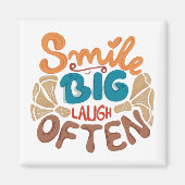 Glimlach Grote Lach Vaak: Vrolijk Magneet (Voorkant)