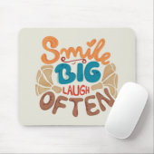 Glimlach Grote Lach Vaak: Vrolijk Muismat (Met muis)