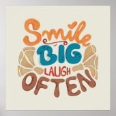 Glimlach Grote Lach Vaak: Vrolijk Poster (Voorkant)