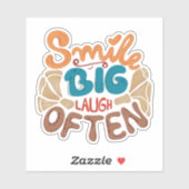 Glimlach Grote Lach Vaak: Vrolijk Sticker (Vel)