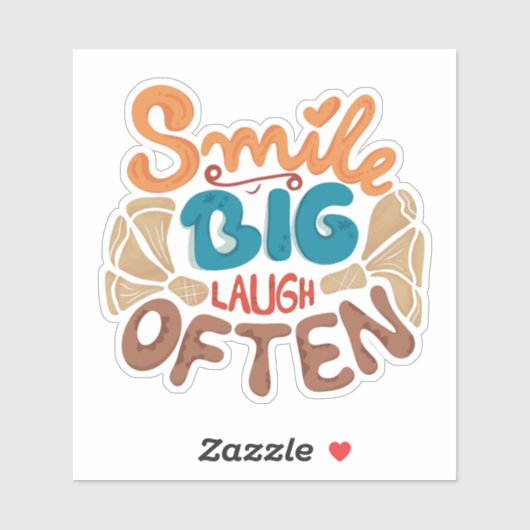 Glimlach Grote Lach Vaak: Vrolijk Sticker (Vel)