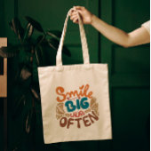 Glimlach Grote Lach Vaak: Vrolijk Tote Bag