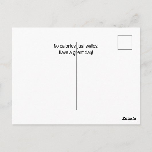 Glimlach, het is Cookie Time! Briefkaart (Achterkant)