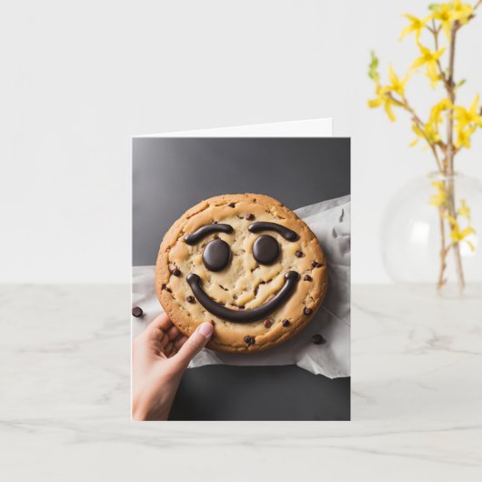 Glimlach, het is Cookie Time! Kaart (Gele Bloem)