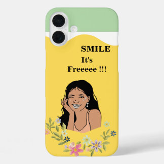 Glimlach, het is gratis. iPhone 16 plus hoesje
