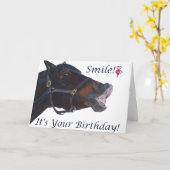 Glimlach! Het is je verjaardag Wenskaart Kaart (Gele Bloem)