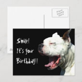 Glimlach, het is je verjaardagshond White Boxer br Briefkaart (Voorkant / Achterkant)