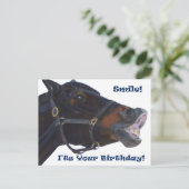 Glimlach! Het is jouw verjaardag! Paard Briefkaart (Staand voorkant)