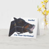 Glimlach! Het is jouw verjaardag! Paard Kaart (Gele Bloem)