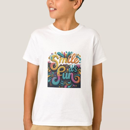 Glimlach Het is leuk T-shirt (Voorkant)