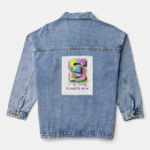 Glimlach, het kan nog erger denim jacket (Achterkant)