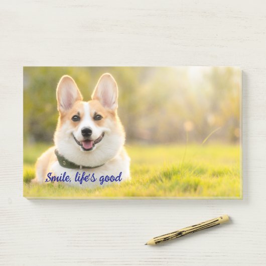 glimlach, het leven is goed Post-it Notes (Op bureau)