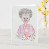 Glimlach, het wenskaart van de clown kaart (Gele Bloem)