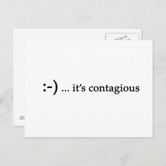 Glimlach, het zijn besmettelijke briefkaarten (Voorkant / Achterkant)