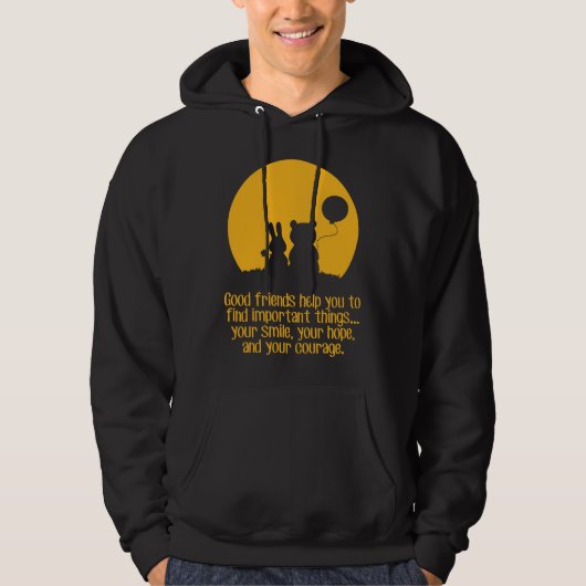 Glimlach, hoop, moed hoodie (Voorkant)