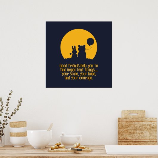 Glimlach, hoop, moed poster (Keuken)