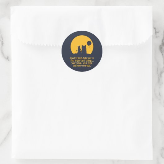 Glimlach, hoop, moed ronde sticker (Tas)