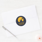 Glimlach, hoop, moed ronde sticker (Envelop)