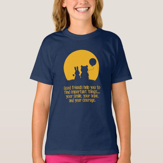 Glimlach, hoop, moed t-shirt (Voorkant)