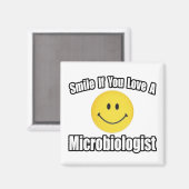 Glimlach...hou van een microbioloog magneet (Voorkant / Achterkant)
