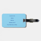 Glimlach, in Blauw, Aangepaste Bagage Labels (Achterkant horizontaal)