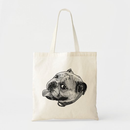 Glimlach in halftoon tote bag (Voorkant)