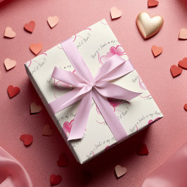 Glimlach in mijn hart Valentijns Cadeaupapier