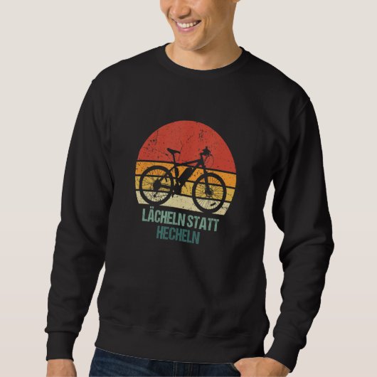 Glimlach in plaats van het schilderen Retro E fiet Trui (Voorkant)