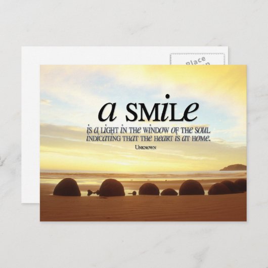 Glimlach Inspirerend Briefkaart (Voorkant / Achterkant)