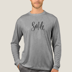 Glimlach, inspirerend tekst ontwerp Tri-Blend shirt