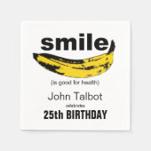 Glimlach is goed 25th Verjaardagsfeestje Papier Se Servetten (Voorkant)
