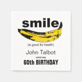 Glimlach is goed 60e Verjaardagsfeestje Papier Ser Servetten (Voorkant)