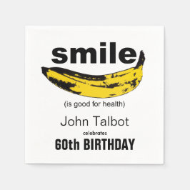 Glimlach is goed 60e Verjaardagsfeestje Papier Ser Servetten