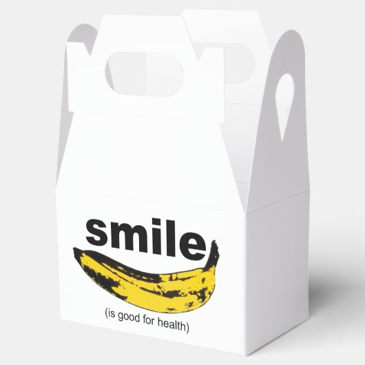 Glimlach is goed voor Health Cube Favor Box Bedankdoosjes (Geopend)