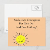 glimlach is smerig! briefkaart (Voorkant / Achterkant)