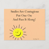 glimlach is smerig! briefkaart (Voorkant)