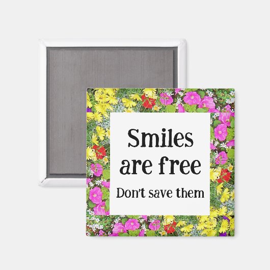 glimlach is vrij magneet (Voorkant / Achterkant)