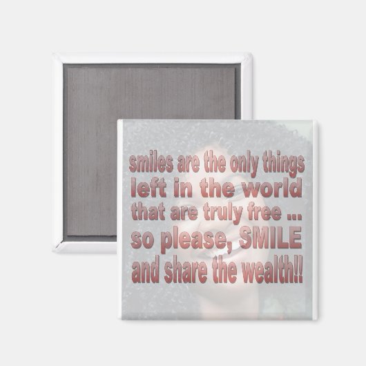 glimlach is vrij magneet (Voorkant / Achterkant)