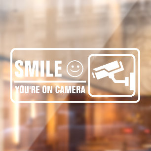 Glimlach Je Bent Op Camera Raamsticker