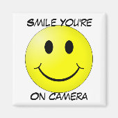 Glimlach Je bent op Camera Square Magnet (Voorkant)