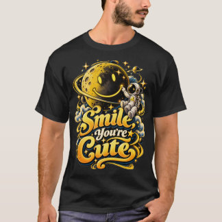 Glimlach, je bent schattig – Souris, tu es trop mi T-shirt