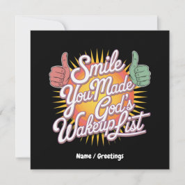 Glimlach! Je hebt Gods Wake-up List opbeurend ontw Kaart