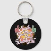 Glimlach! Je hebt Gods Wake-up List opbeurend ontw Sleutelhanger (Voorkant)