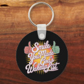 Glimlach! Je hebt Gods Wake-up List opbeurend ontw Sleutelhanger (Voorkant)