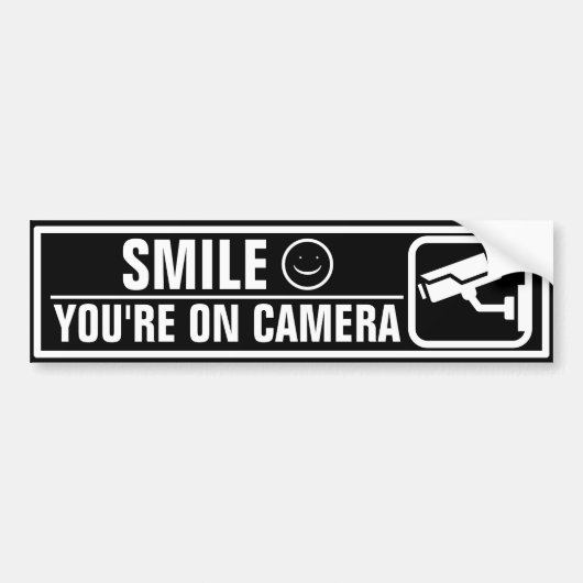 Glimlach Je Staat Op Camera Bumpersticker (Voorkant)